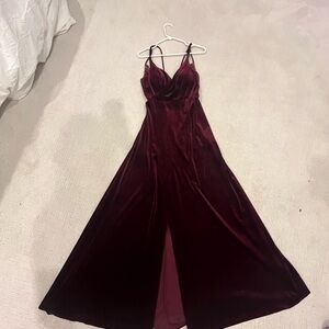 wishful thinking dress - burgundy Wistful Bloom Mini Dress Burgundy Size L main image 1